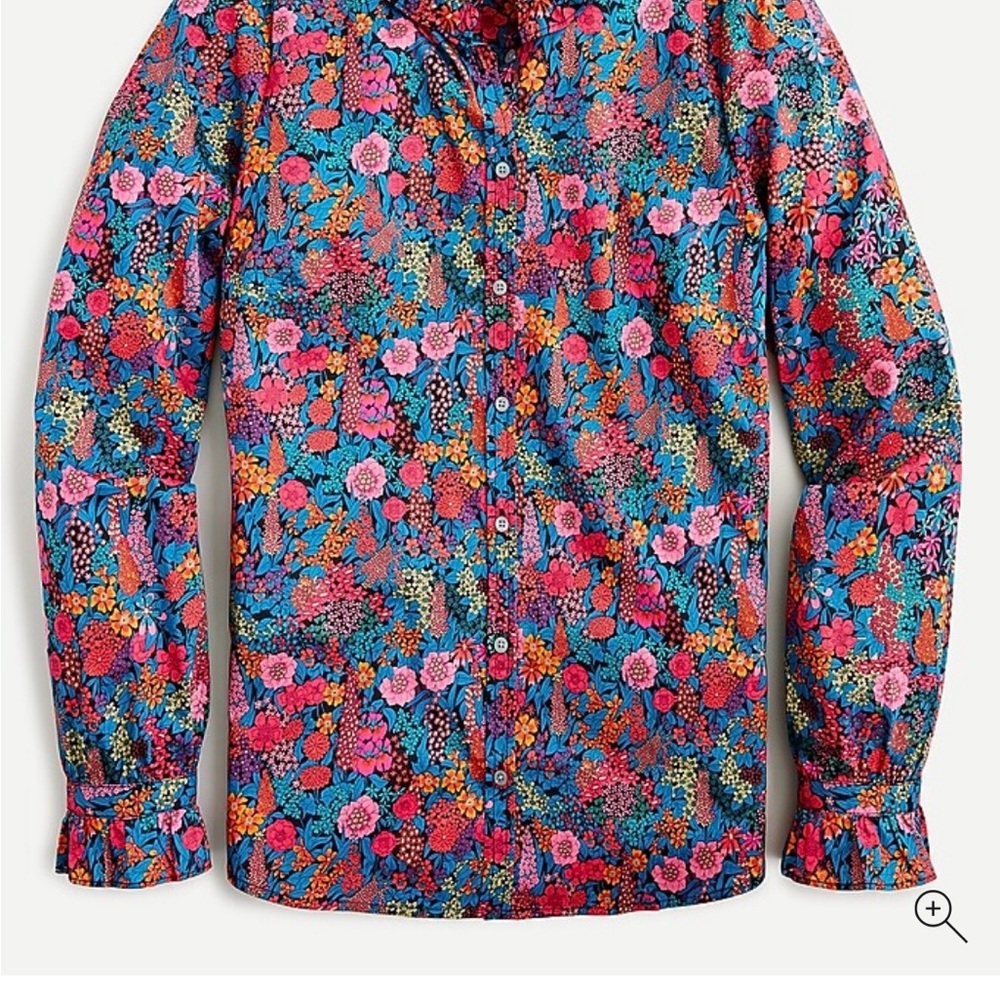 J. Crew Liberty Ciara Print button Down Top